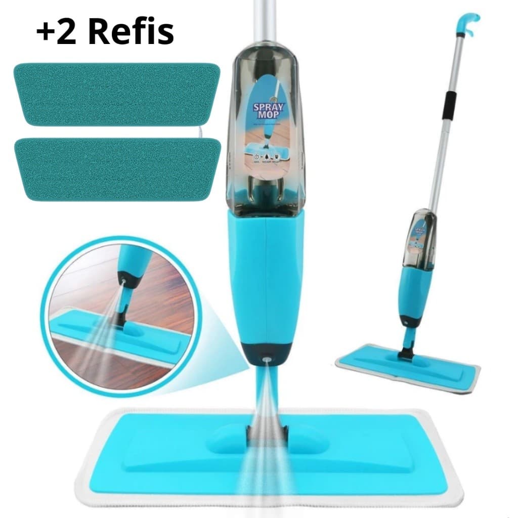 Mop Spray Magico Esfregão Com Reservatorio Rodo De Limpeza 2 Refis Microfibra