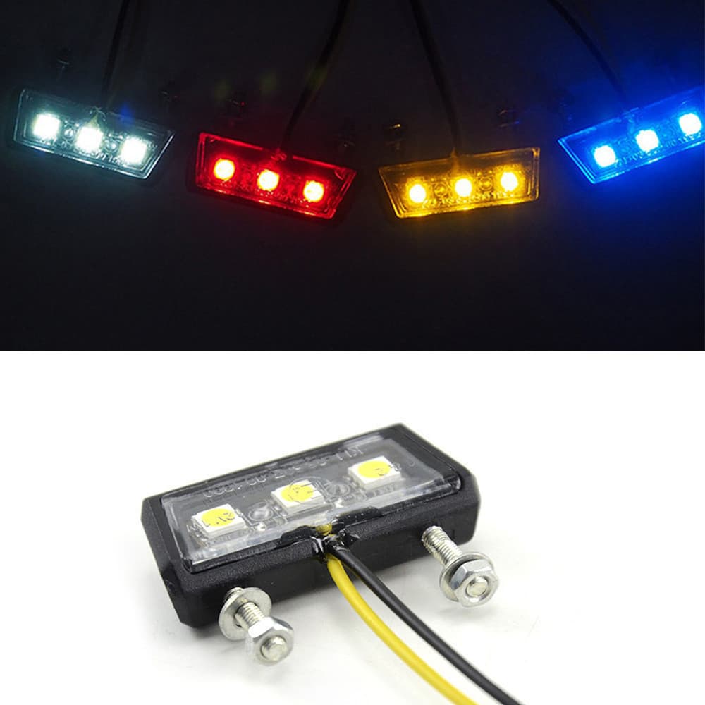 Adequado para Kawasaki Yamaha motocicleta modificado Universal luz traseira da cauda led luz da placa de licença quadro 