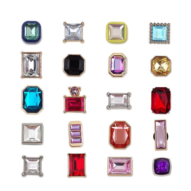 100 # Miss Zoe Jibtz Bolsas Com Buracos De Pedras Preciosas Acessórios De metal Desenho Animado