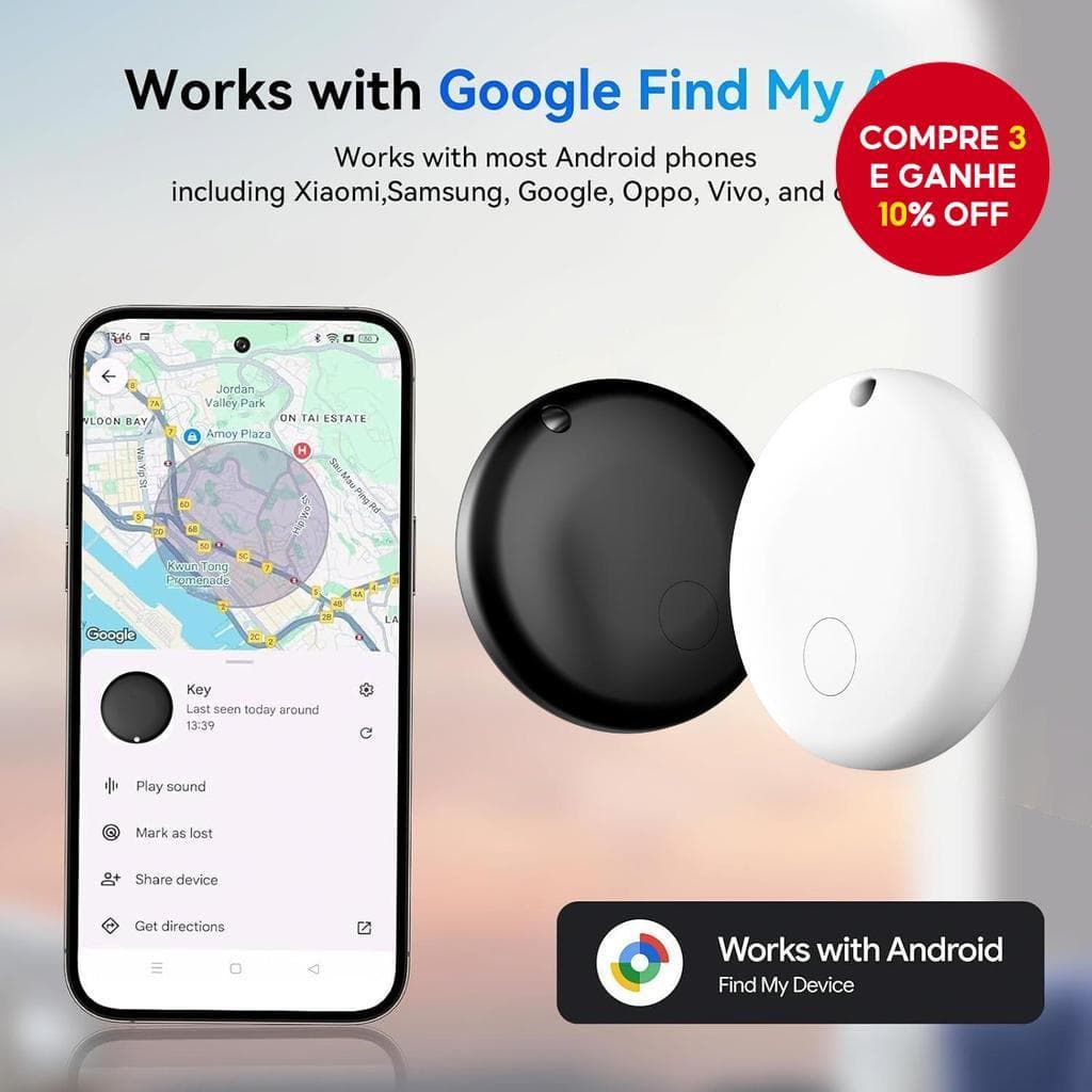  Rastreador global de posicionamento Android, funciona com o Google Encontre Meu Dispositivo (não aplicável a sistemas