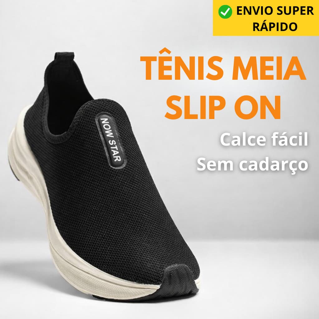 Tênis de Corrida e Academia Confortável Leve Sem Cadarço Tênis Meia Unissex Super Macio Envio Rápido