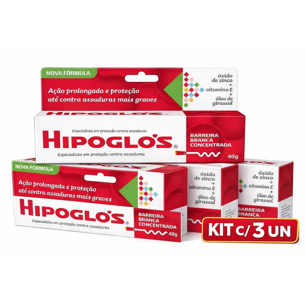KIT C/ 3 HIPOGLOS POMADA PREV ASSADURA 40G