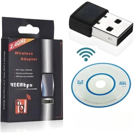 Adaptador USB Nano WiFi 2.4GHz - Alta Velocidade, Compatível com Windows, Linux e MacOS