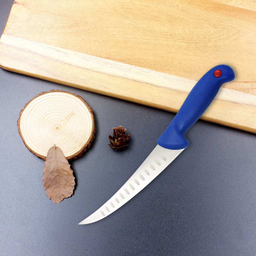 Faca Profissional De Filetar Peixe E Desossar Carne 7 Polegadas Inox Afiada Antiaderente