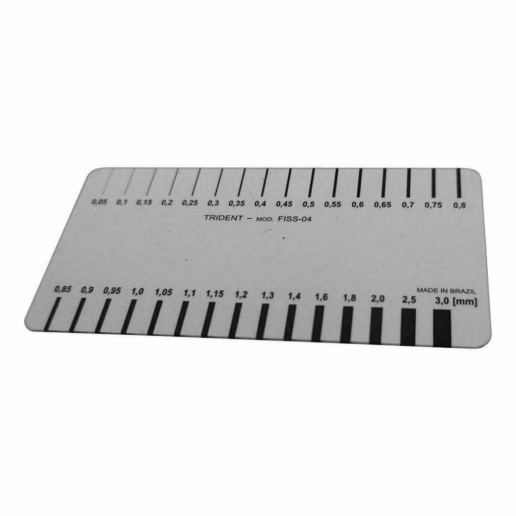 Fissurômetro Pvc  Trident FISS-04 Gabarito Calibre Para Medir Fissuras