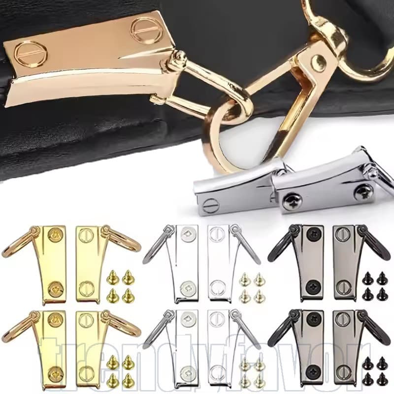 Fivela De Bolsa Com Clipe Lateral De Metal De 10-2 Unidades-Liga De Zinco-Preto , Prata , Ouro-Destacável-De Conector-Su
