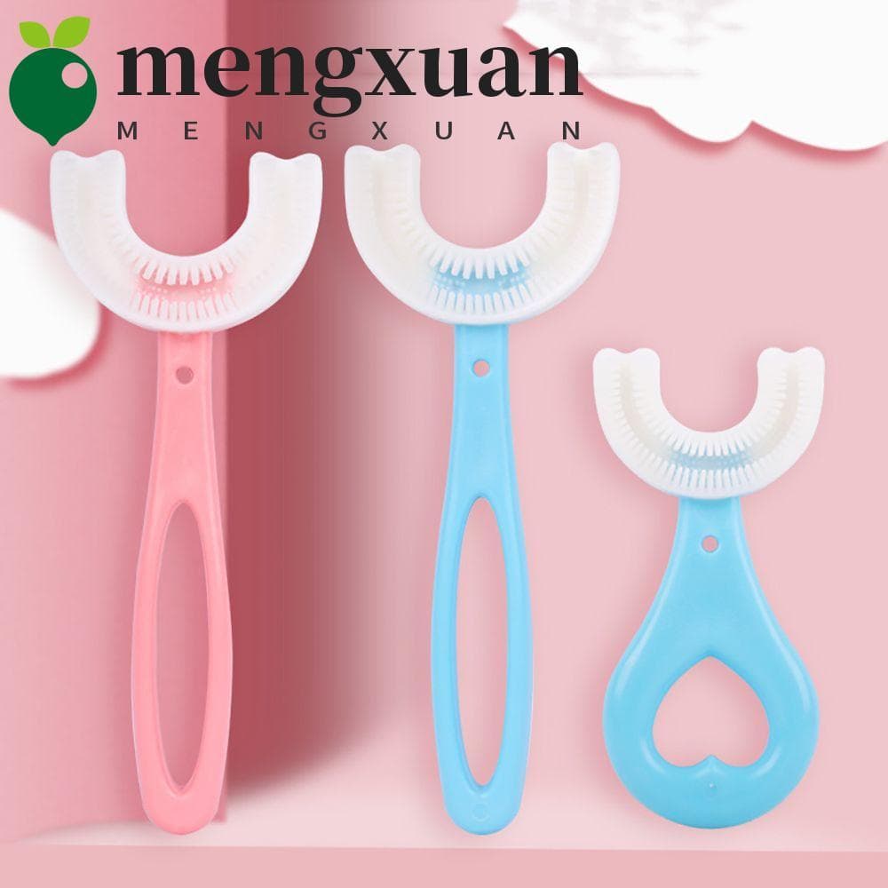 MENGXUAN1 Escovas De Dentes Em Formato De U Macias E Convenientes Com Alça Para Crianças De 2 A 12 Anos Limpeza