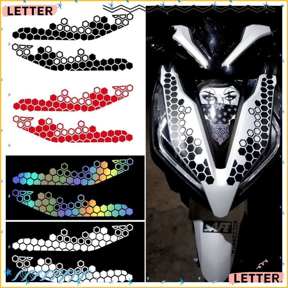 Decalques De Favo De Mel De Carta , Adesivo Decorativo Multicolorido Para Motocicleta , Modificação