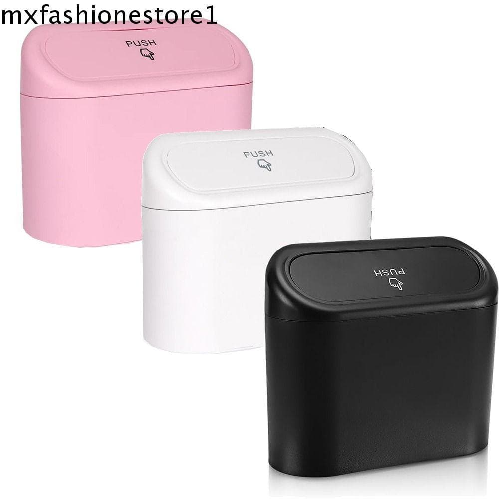 Lixeira De Carro MXFASHIONE , Caixa De Poeira De Veículo Resistente A Vazamentos Suspensa , Tampa Lata De Lixo Automátic