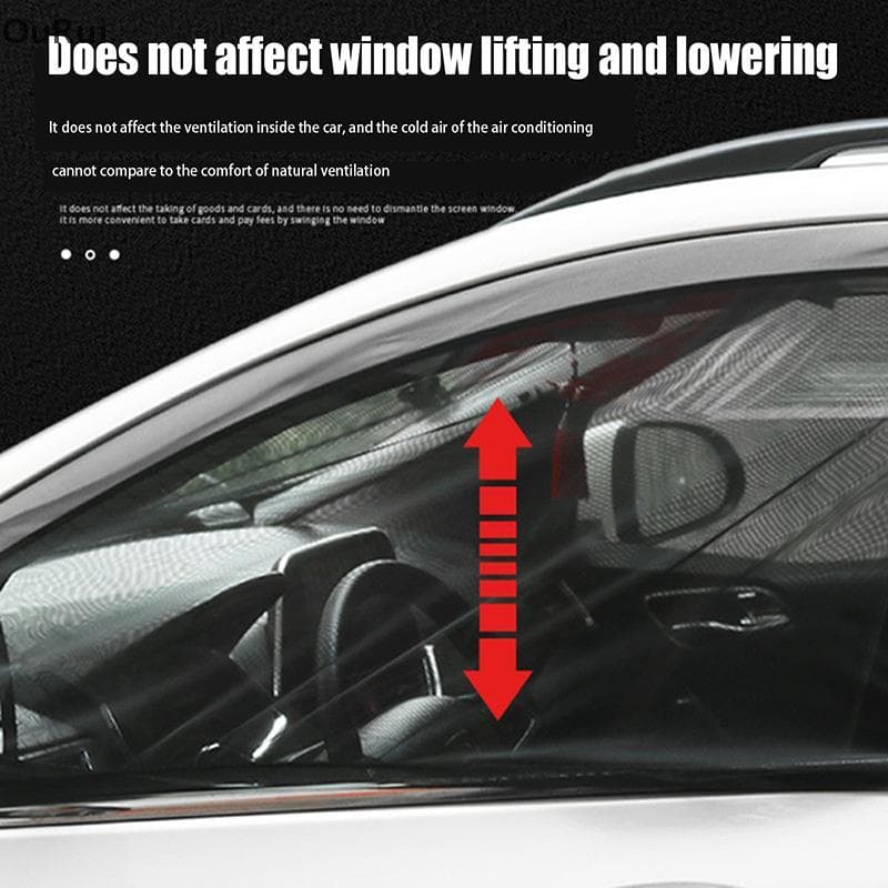 [B & C] Rede Para Janela De Carro Com Guarda-Sol , Ventilação Anti-mosquito E Insetos , Sombreamento Respirável , Resfri