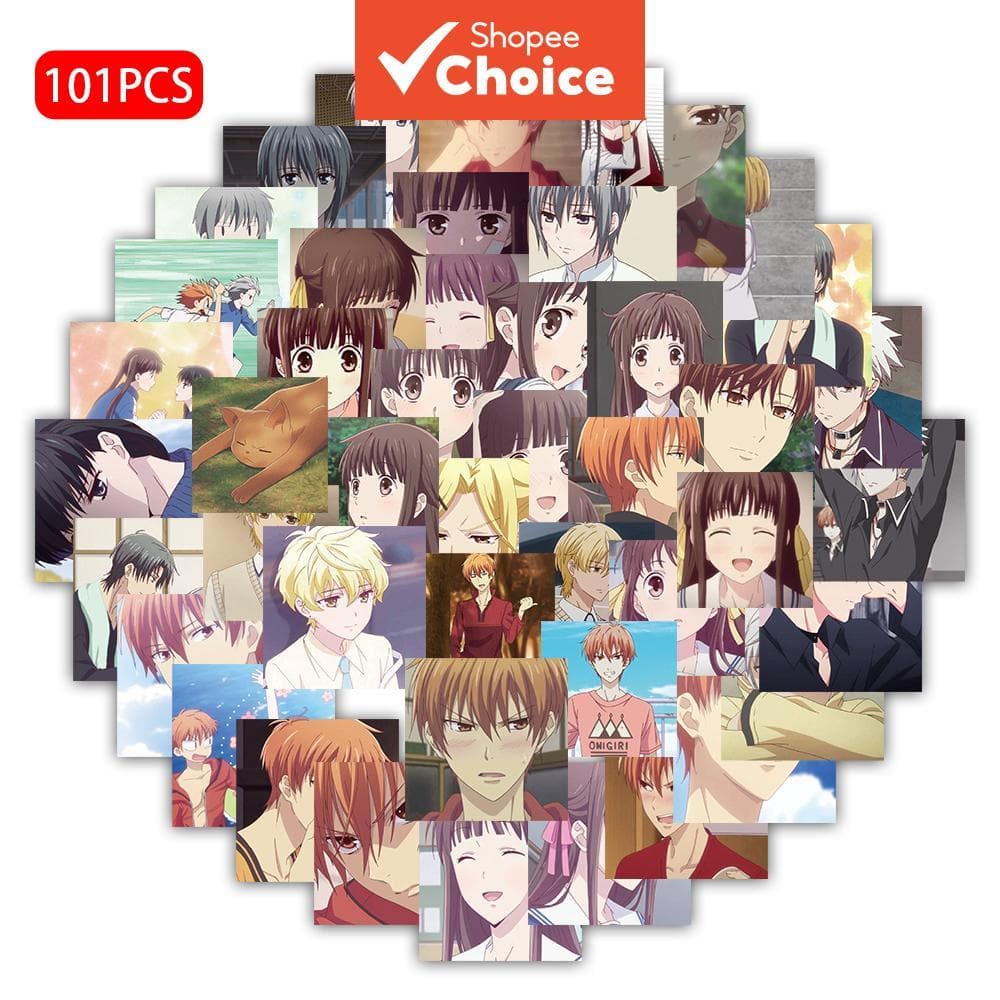 Conjunto De Adesivos De Anime Para Cesta De Frutas , 101 Peças , Cenas Clássicas , Diário DIY , Garrafa De Água , Decora