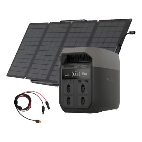 Kit Ecoflow Gerador Delta 3 1800w + Painel 220w 220v 