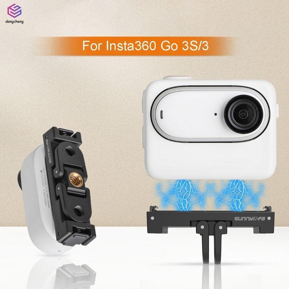 Suporte Magnético De Adaptador De Liberação Rápida-Dobrável Com Furo De Parafuso 1/4 Para Insta360 Go 3S/3