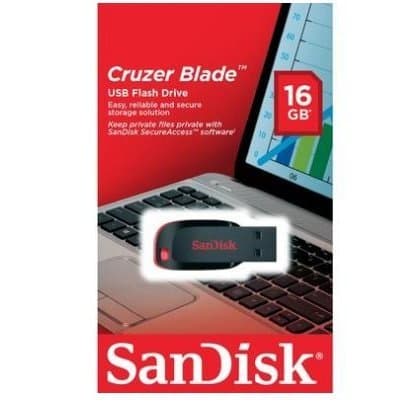 Pen Drive Cruzer Blade Sandisk Usb 2.0 16gb Sdcz50-016g-b35