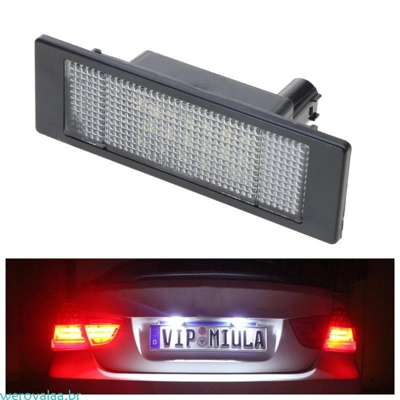 Weroyala Lâmpada LED Para Placa De Licença E85 E86 E89 E81 E87 F20 F21 63267193294 6326-7193-294 Da Matrícula Do Pára-Ch