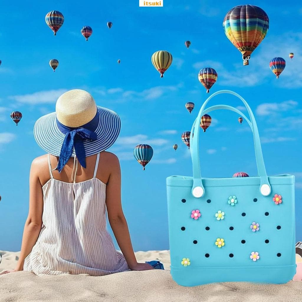 Acessório De Bolsa De Flores Coloridas-Decoração De Moda Removível Para Sacolas