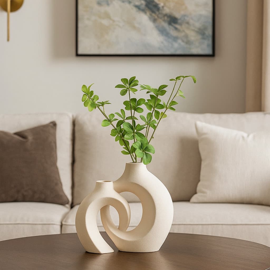 Kit Dupla Vaso Mônaco – Decoração Moderna para Casa, Sala e Escritório