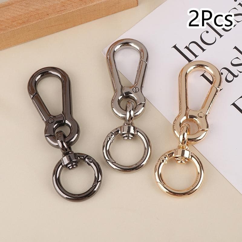 Decorador 2 Pçs Metal Primavera Snap Ganchos Clipe Chaves Do Carro Chaveiro Gatilho Fivelas Giratórias Para Sacos Novo
