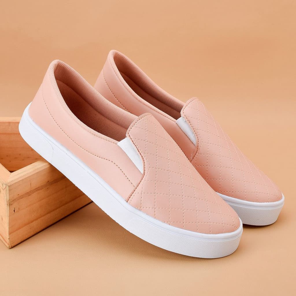 Tenis Feminino Slip On Moleca Casual Lançamento Promoção Confortável
