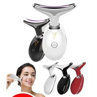 facial massageador de rosto e Pescoço LED Vibração Fototerapia Para Rejuvenescer Firmeza Anti-Rugas