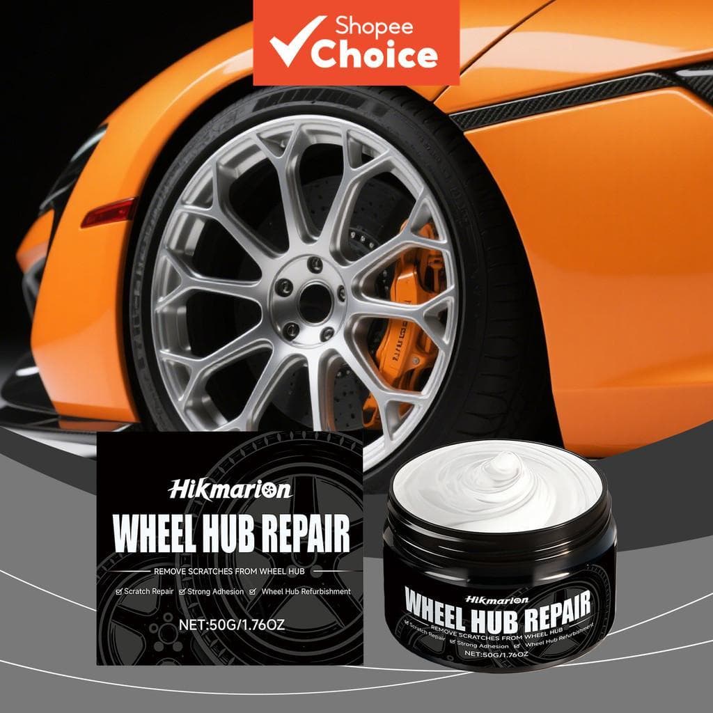  Pasta de Reparo para Arranhões em Roda de Liga 50g | Ajuda a Disfarçar Arranhões e Restaura o Brilho dos Aros Avançada