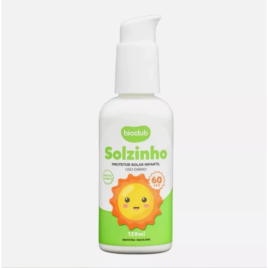 Protetor Solar Infantil Natural Orgânico Hipoalergênico FPS60 - Solzinho Bioclub - 120ml