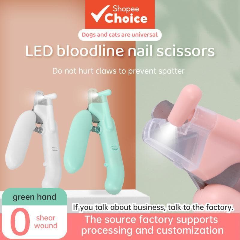 Cortador De Unhas Para Animais De Estimação Cães E Gatos , Luz LED Segura , Evita Corte Rápido , Cuidados Com As Garras