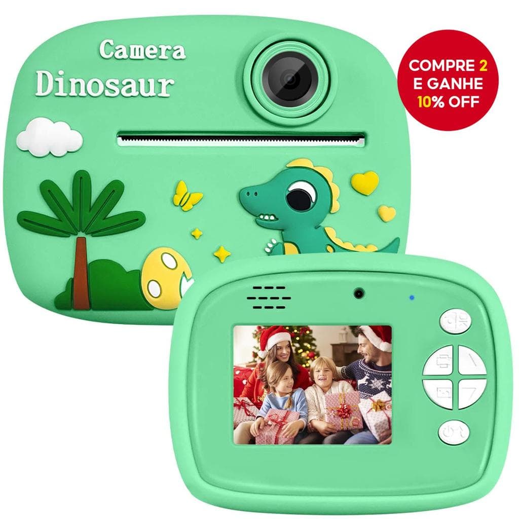  Câmera Instantânea Digital para Crianças, MP3 e Jogos, Impressão de Foto com Um Clique
