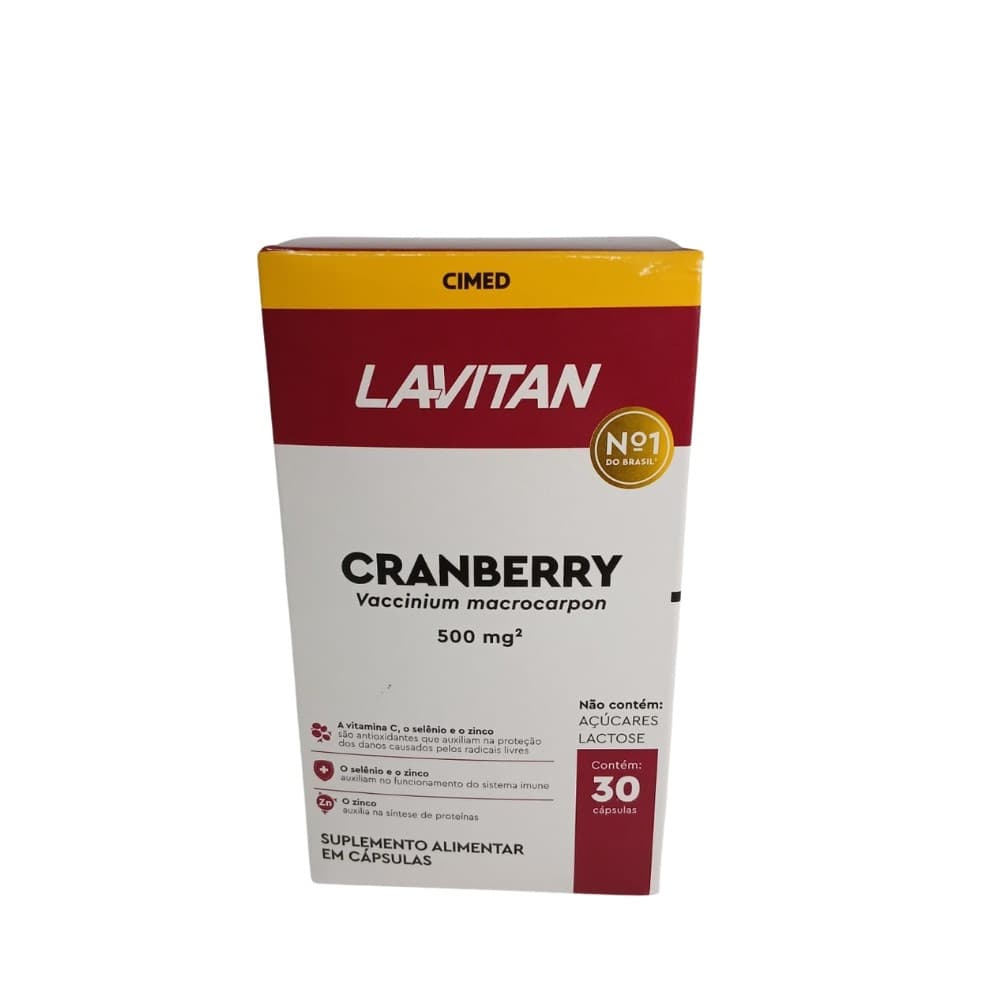 Lavitan Cranberry 500mg Com 30 Cápsulas-Cimed
