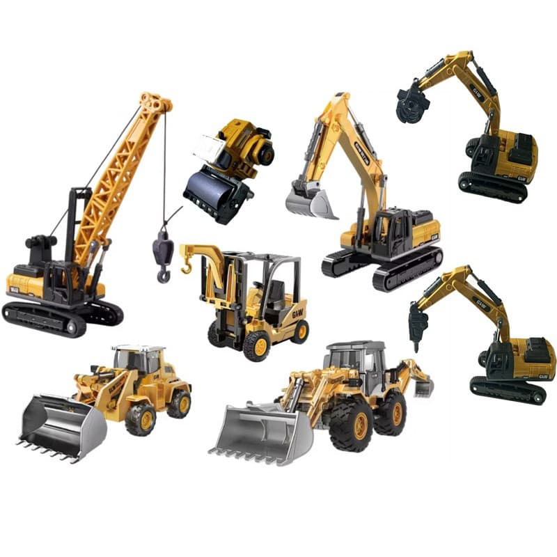 Miniatura Trator Escavadeira Empilhadeira guindaste 1/50 Veículos de Construção Civil