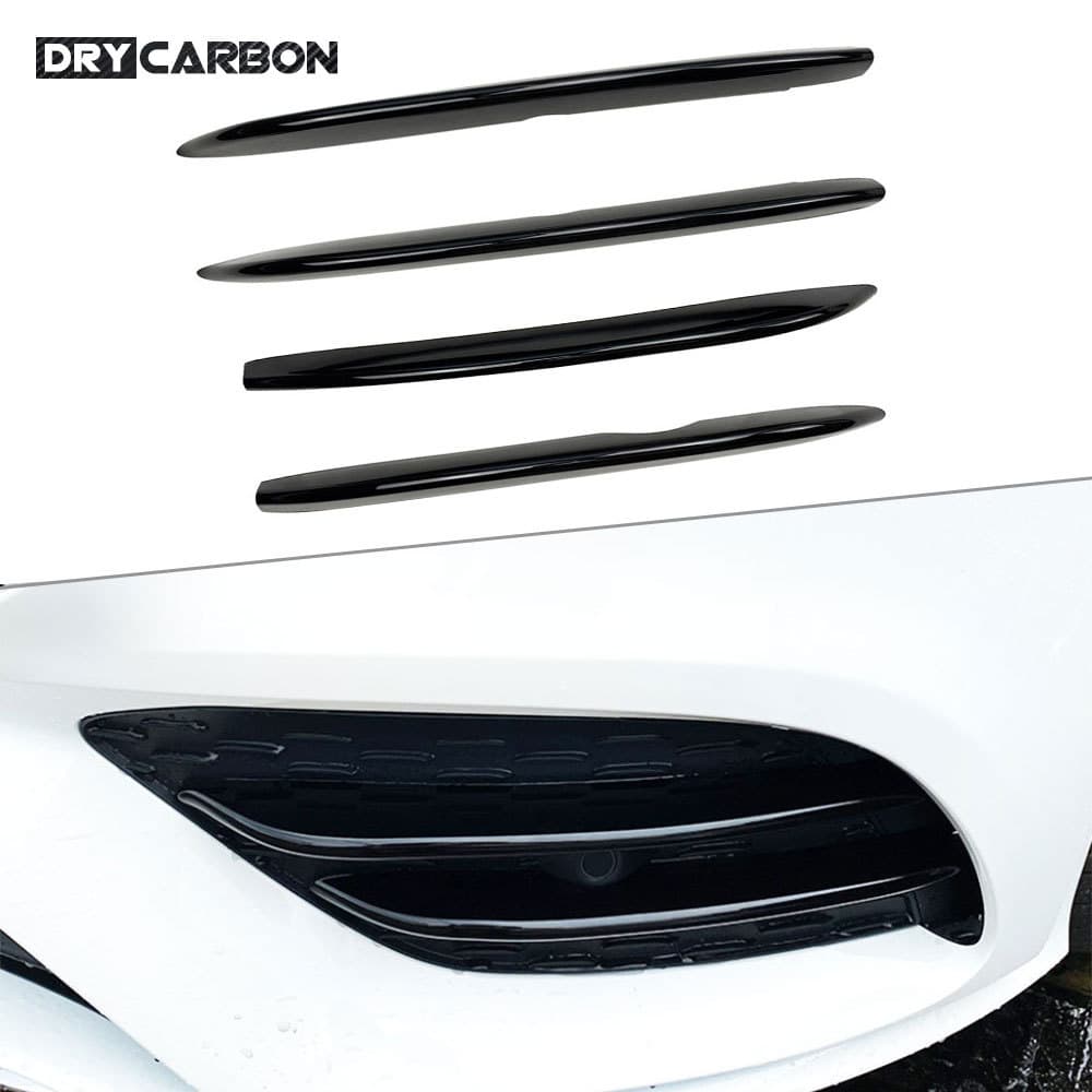 Novo 4 Pçs Para Mercedes Benz W118 C118 CLA200 260 2020 + Amortecedor Dianteiro Grade Capa Guarnição Decoração Do Carro 