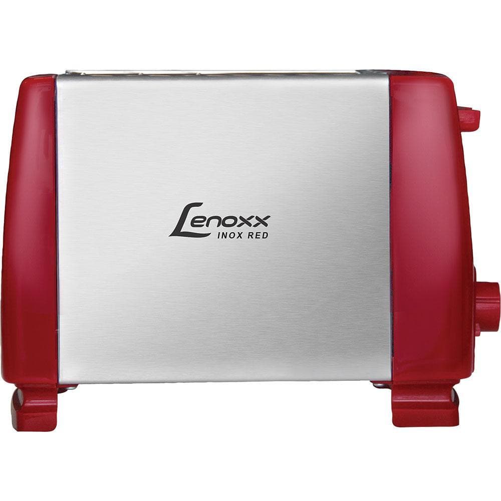 Torradeira Elétrica Lenoxx Inox Red PTR203 com 6 Níveis de Temperatura Vermelho 127V