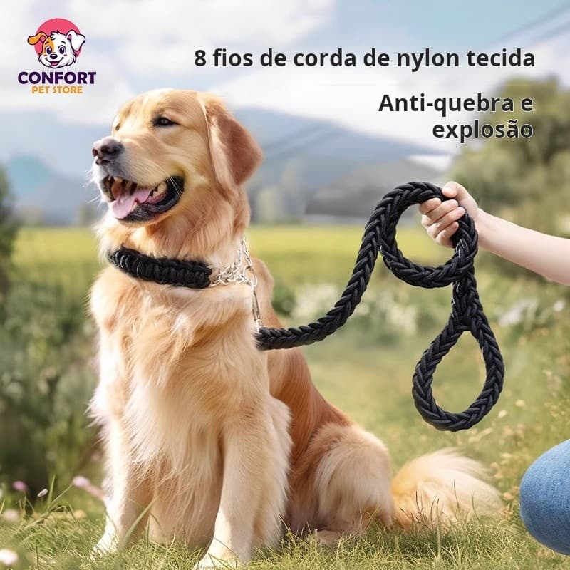 Coleira para cães, guia para animais de estimação, corda em formato de P, disponível em várias cores e estilos