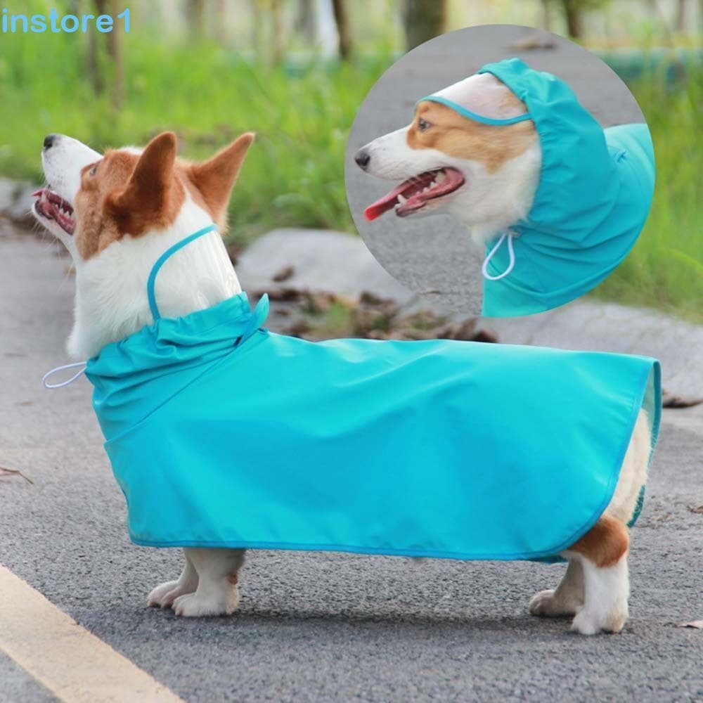 INSTORE Capa De Chuva Para Cachorro Moda PU Casaco Roupas Cães Filhote De Com Capuz Suprimentos Animais De Estimação