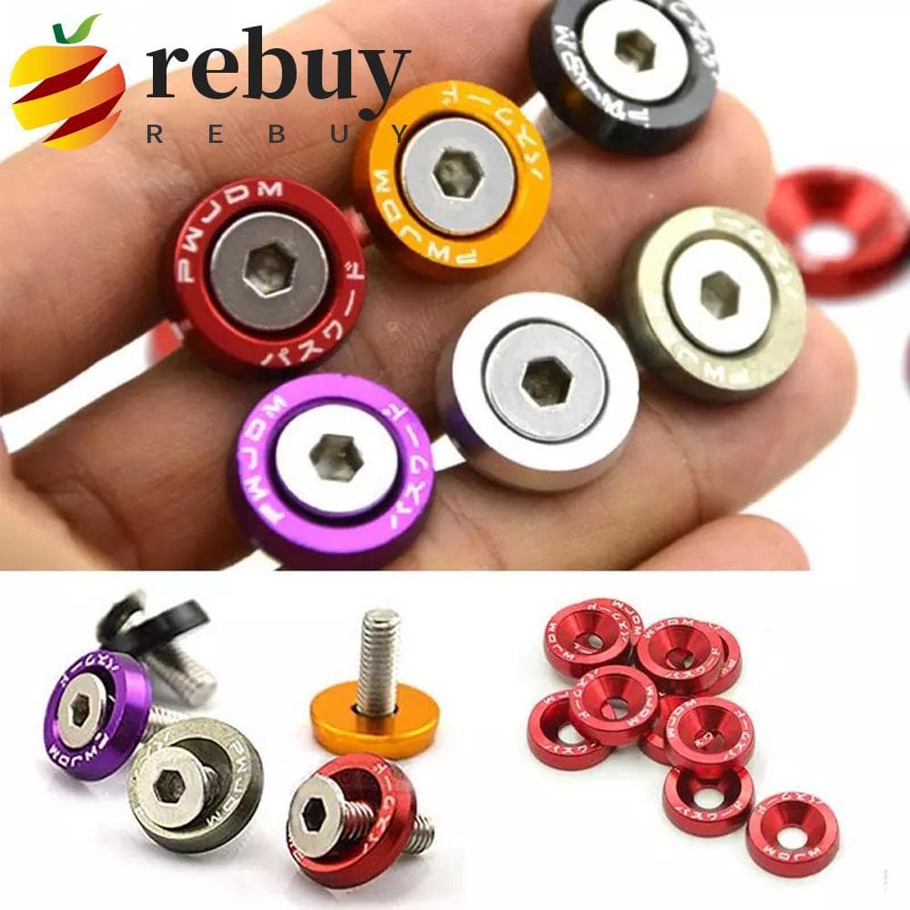 Fender REBUY1 Parafusos Modificados Para Carro Acessórios Automóveis Fixadores De Pára-Choque M6 De Placa De Licença