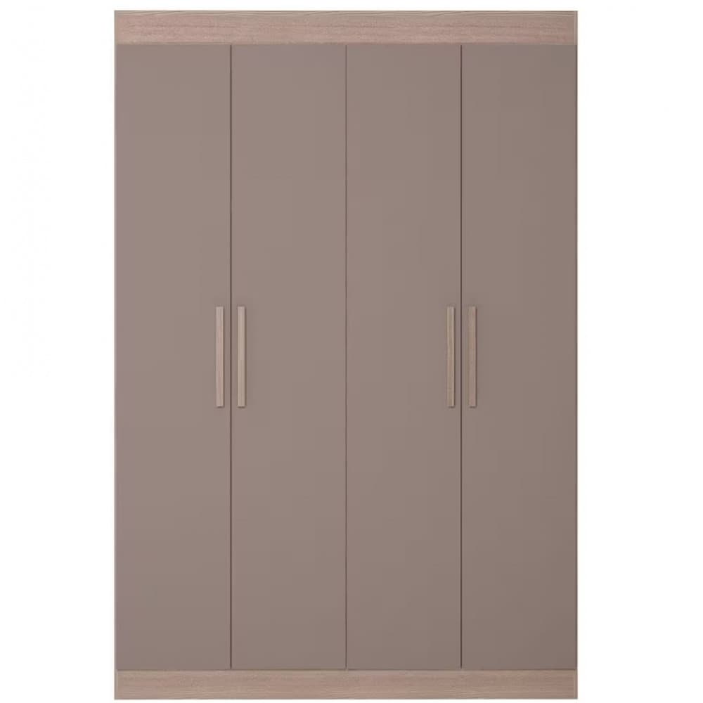 Guarda-Roupa Ville com 4 Portas 2 Gavetas e 2 Prateleiras 134cm de largura Bartira