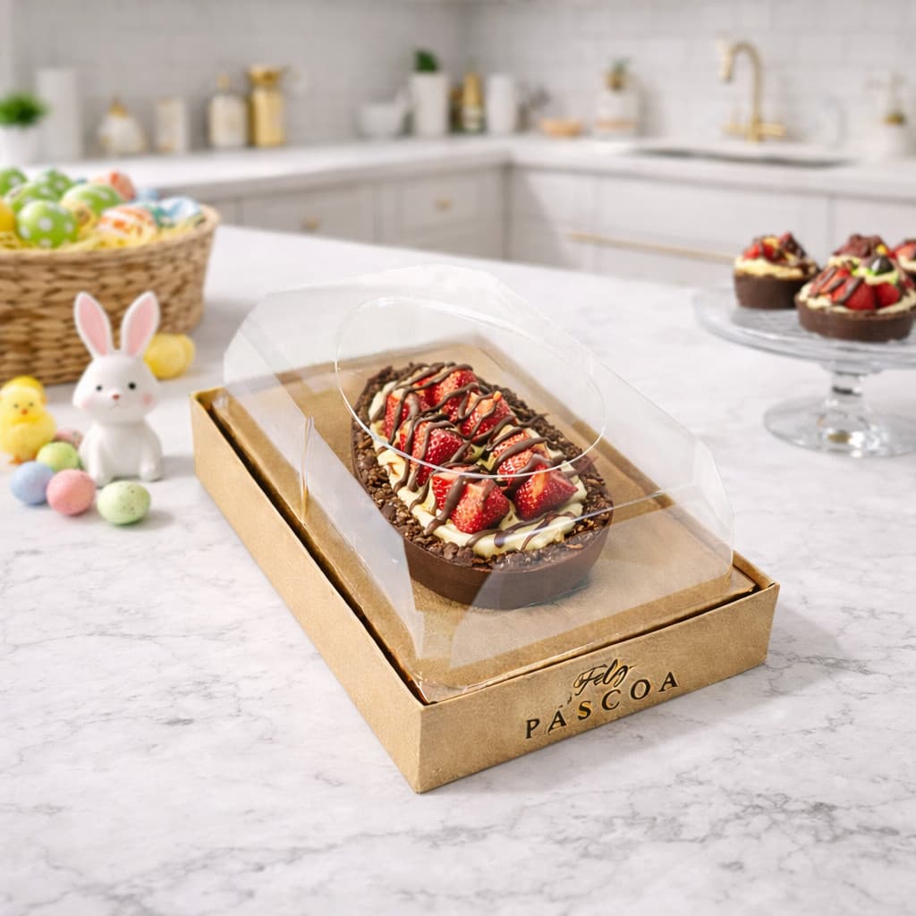 Caixa Ovo De Colher 3 Em 1 250/350/500g Tampa Montada Kraft JR