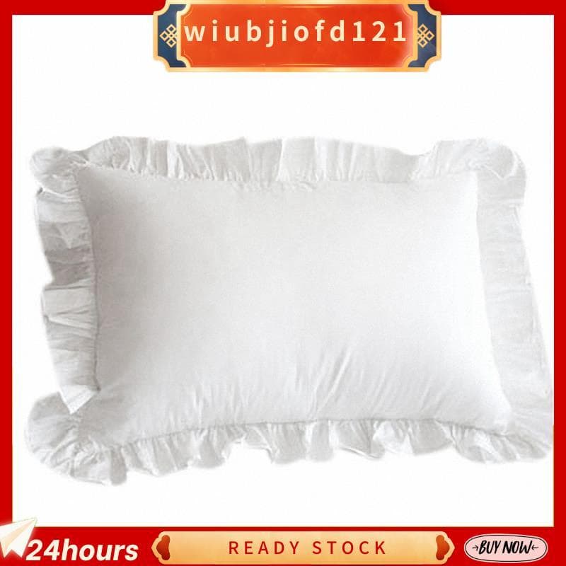 Fronha 100 % Algodão Com Babados E , Capa De Almofada Branca