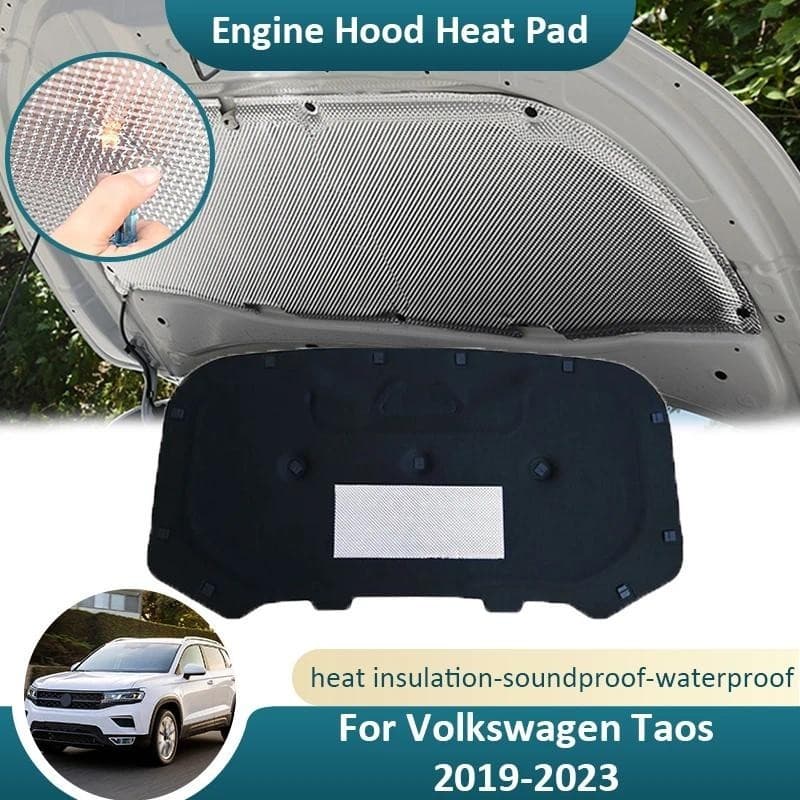 Para Volkswagen VW Taos Tharu 2019 2020 2021 2022 2023 Capô Do Motor Dianteiro Som Almofada De Calor Esteira Isolamento 