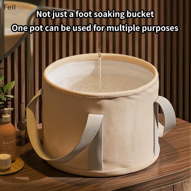 [Fel] Bacia De Banho Portátil Dobrável Para Pés Com Alças Perfeita Imersão De , Viagens , Acampamento E Atividades Ao Ar