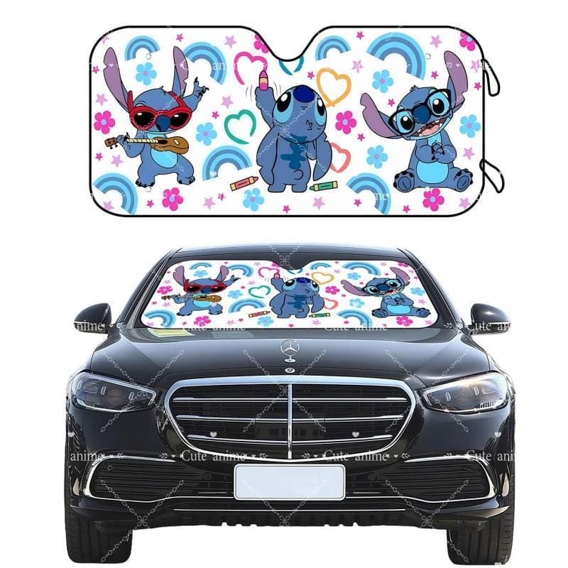 Cute Cute Personality Stitch Stitch Star Baby Two-Dimensional Car Sunshade Car Decoration Block JHy8