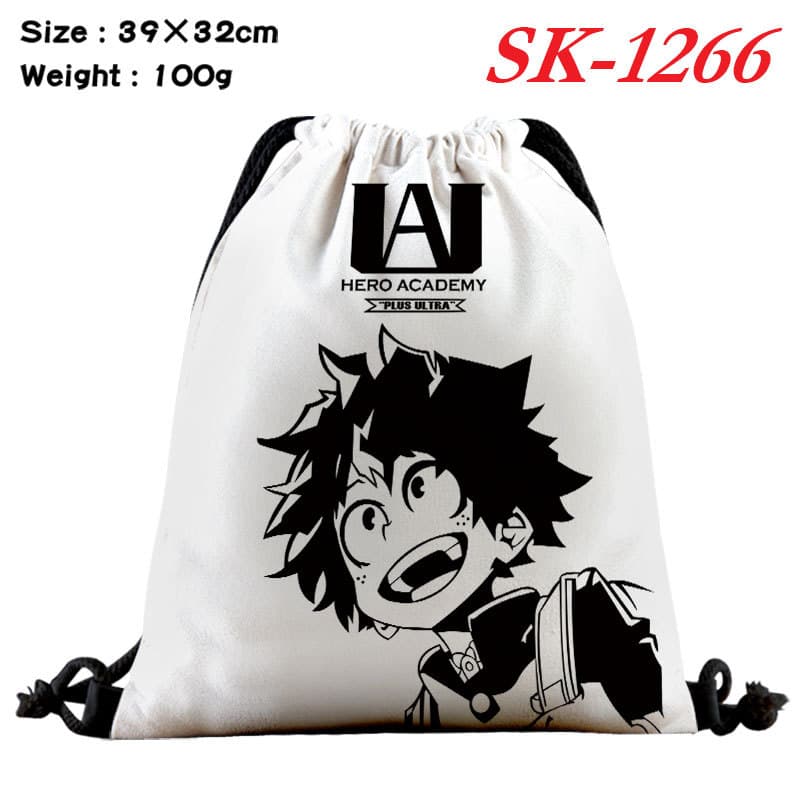 My Hero Academia Cartoon Color Canvas Kids Bolsa Com Cordão De Estudante Presentes