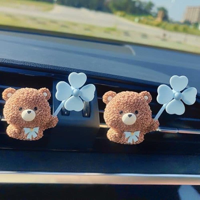 Aromatizante de Ar para Carro com Clipe de Ventilação, Animal 3D com Mini Ventilador Difusor, Acessórios de Decoração pa
