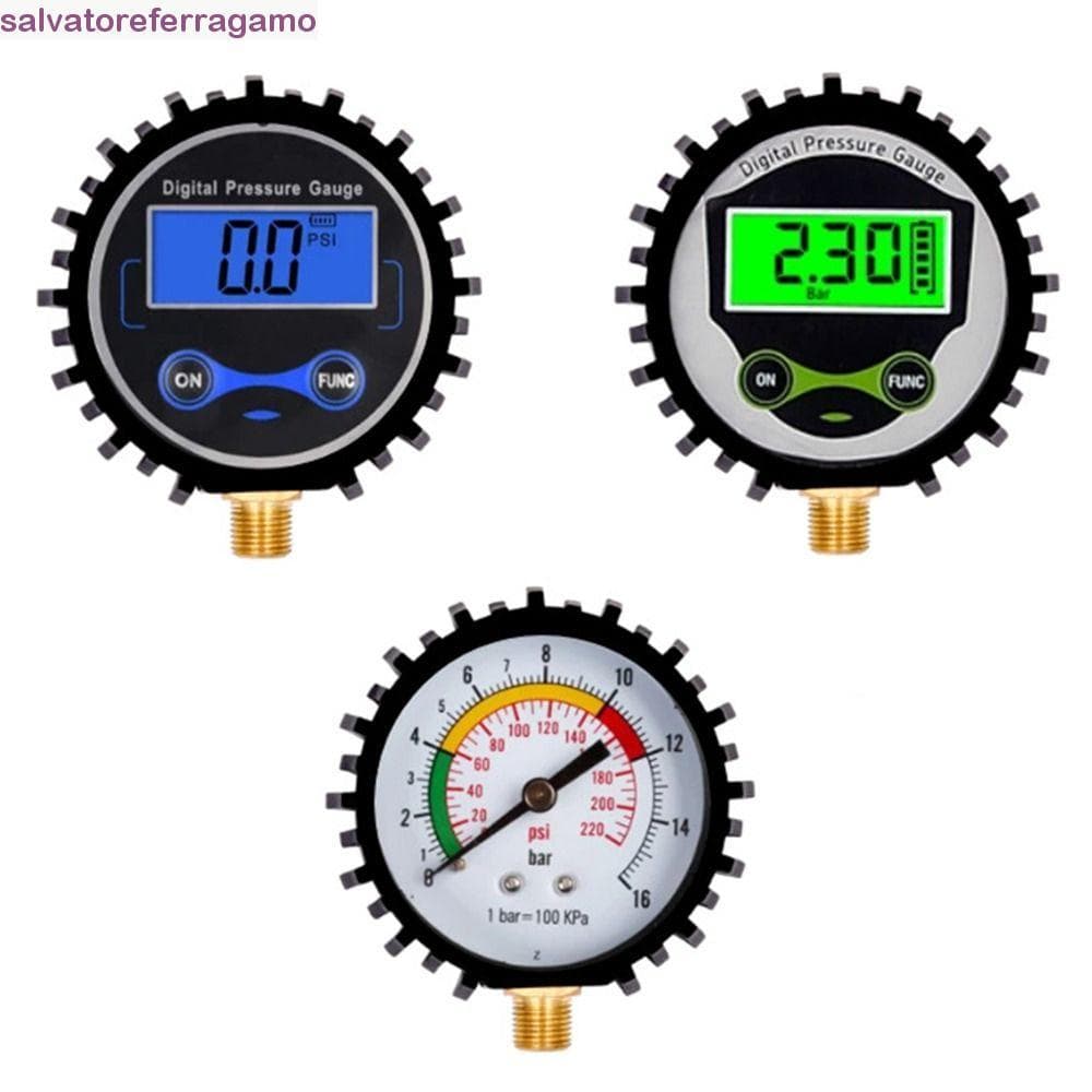 Medidor De Pressão Do Manômetro LCD SALVATOREFERRAGAMO , Digital Portátil Dos Pneus 0-250PSI , Eletrônico