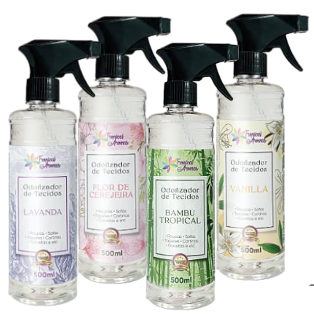 Odorizante De Tecido Ambientes Spray 500ml Tropical Aromas Odorizador