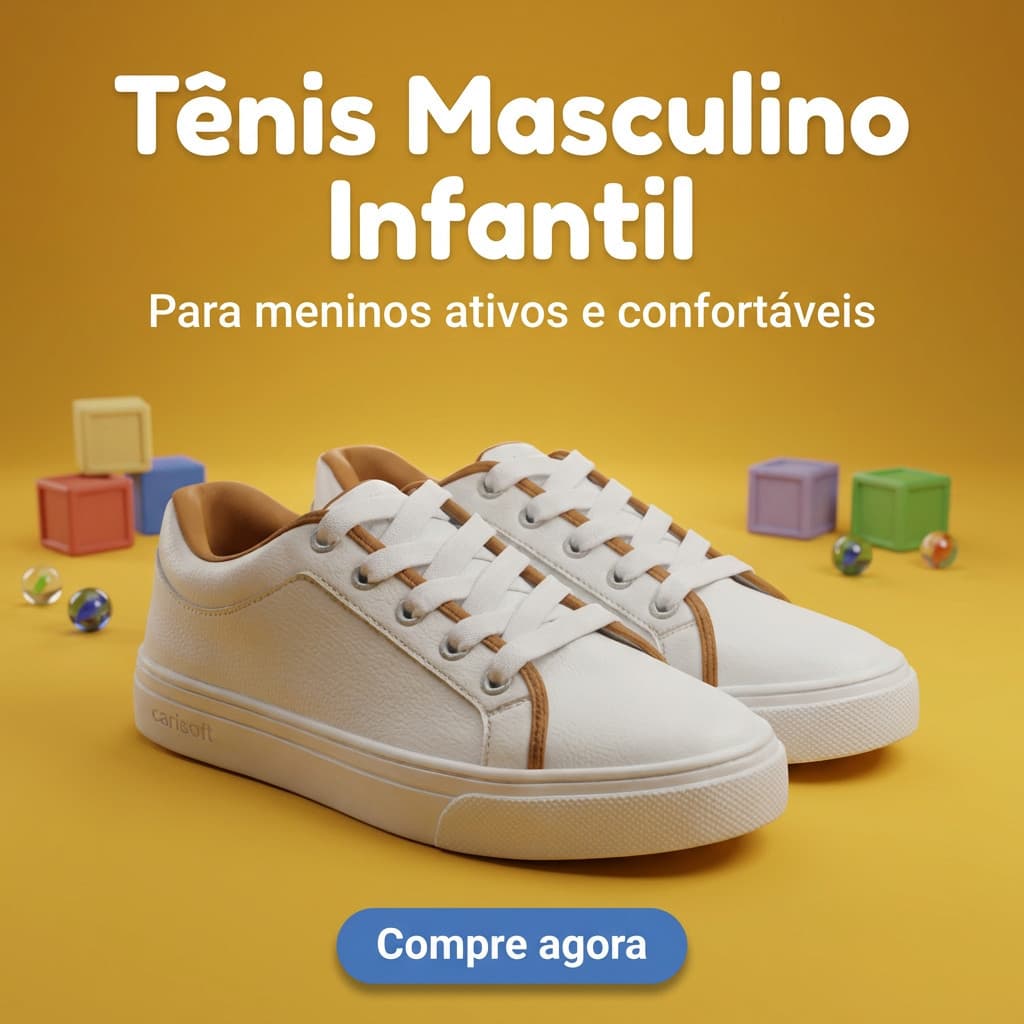 Tênis Infantil Casual Minimalista Solado Baixo - Promoção Envio Relâmpago
