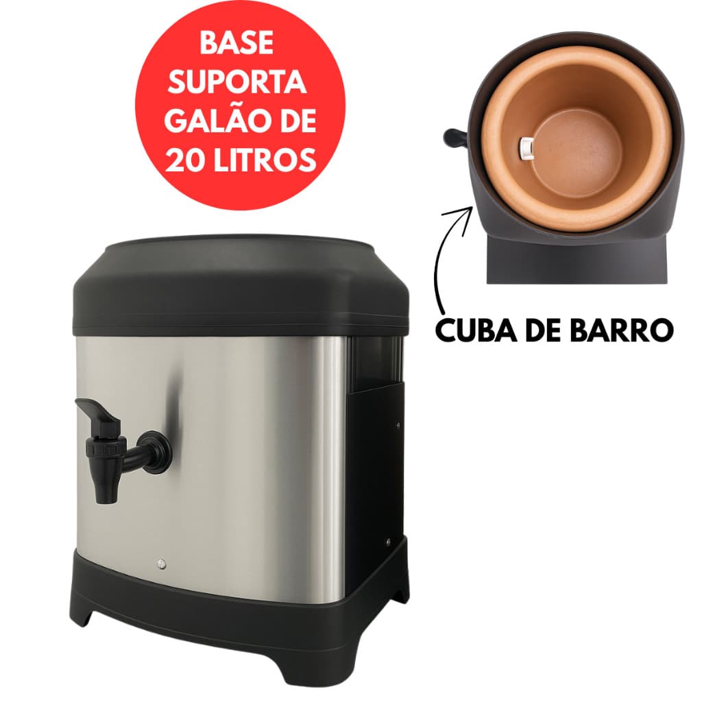 Suporte Para Galão De Água Mineral 10/20 Inox cuba de Cerâmica
