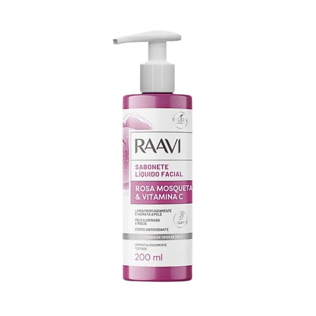 Sabonete Raavi Facial Rosa Mosqueta e Vitamina C 200ml