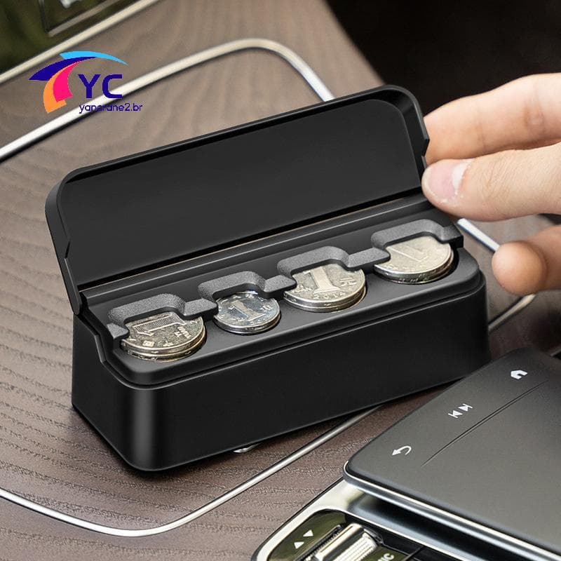 YCBR Porta-Moedas Para Organizador De Mudança De Carro , Armazenamento Universal , Dispensador De Dinheiro , Caixa Acess