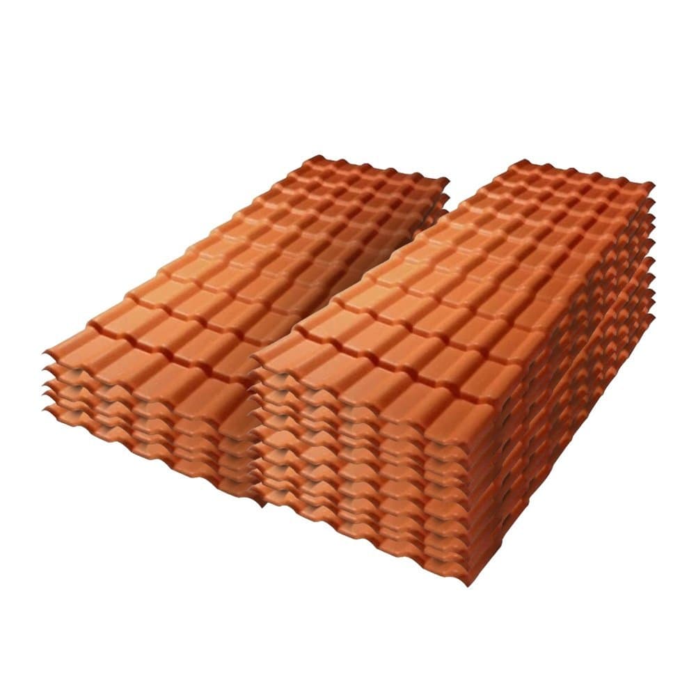 Kit com 15 Telhas PVC Plan Precon 2,42x0,88m